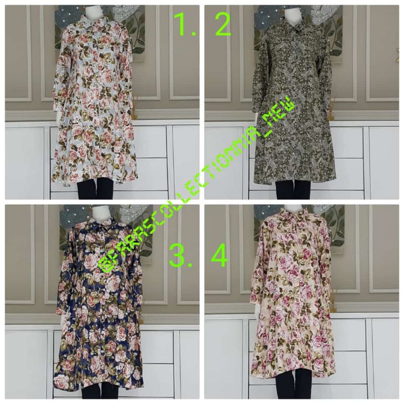 kemeja Tunik Katun jepang ori by Edness Kayla