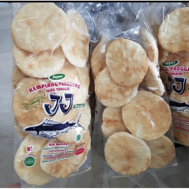 

Kemplang panggang Belinyu merk JJ/M kemplang panggang makanan khas Bangka