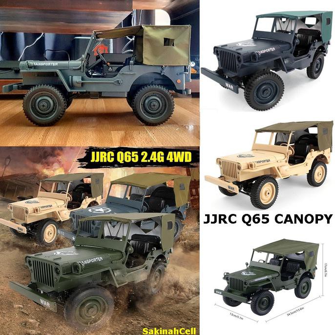 Barang Terbaru RC Jeep Willys 4WD Convertible 1/10 2.4G Q65/C606 4WD Jeep Off-road RC ON SALE