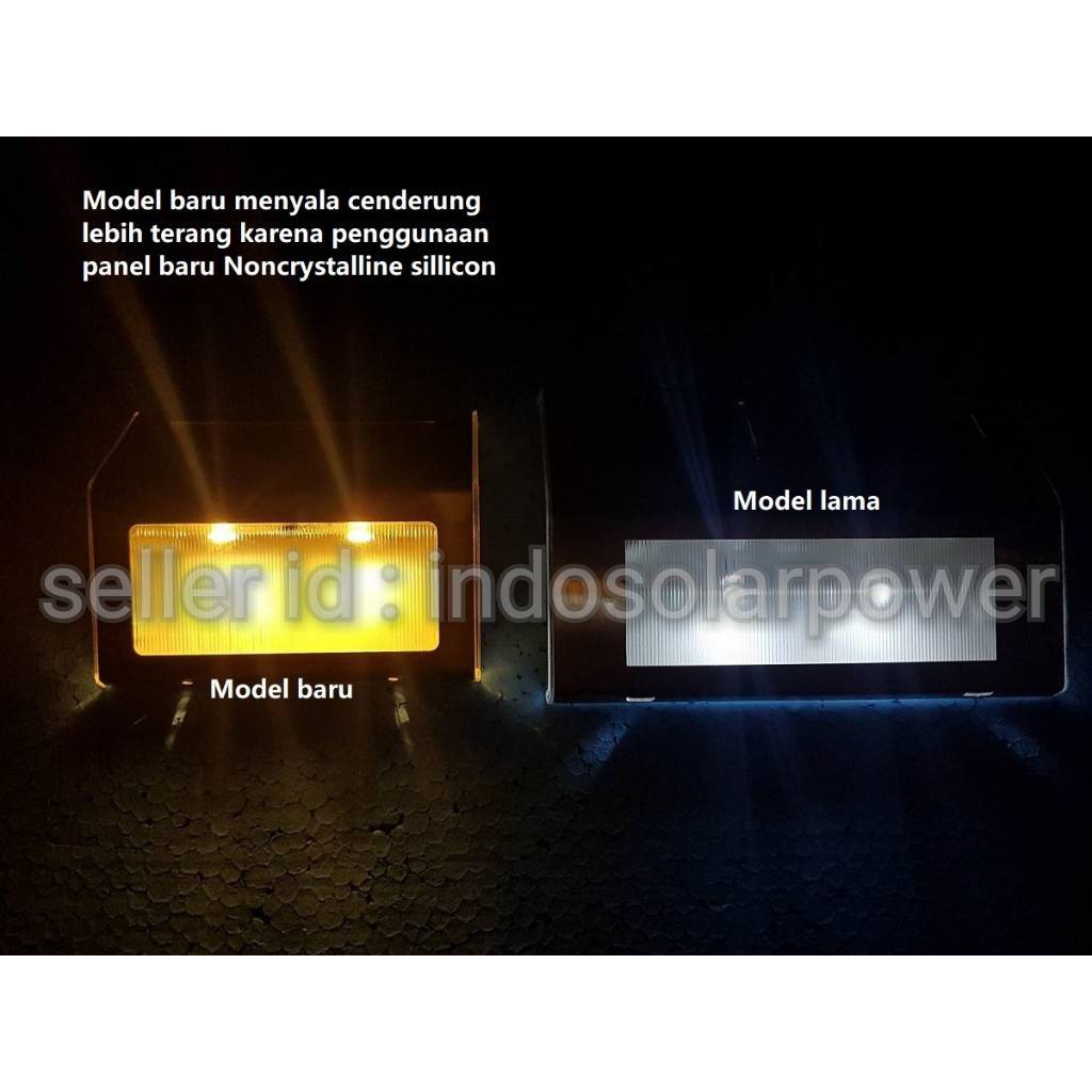 Lampu dinding 2 led stainless model baru solar power untuk dinding tembok tangga white / warm white