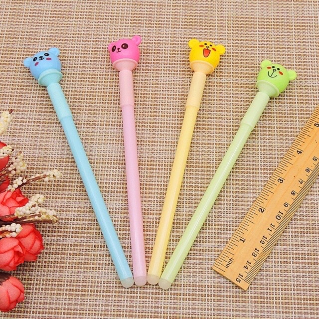 

NY Store Grosir 1kg100 Pena Erasable Pen Bear Beruang 4 warna Youleehuang Pulpen hapus tinta ATK