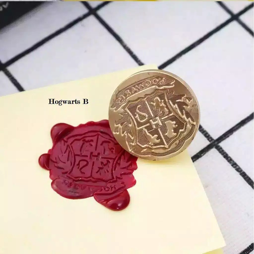 

harry potter hogwarts seal wax stamp - envelope sealing - stempel lilin vintage