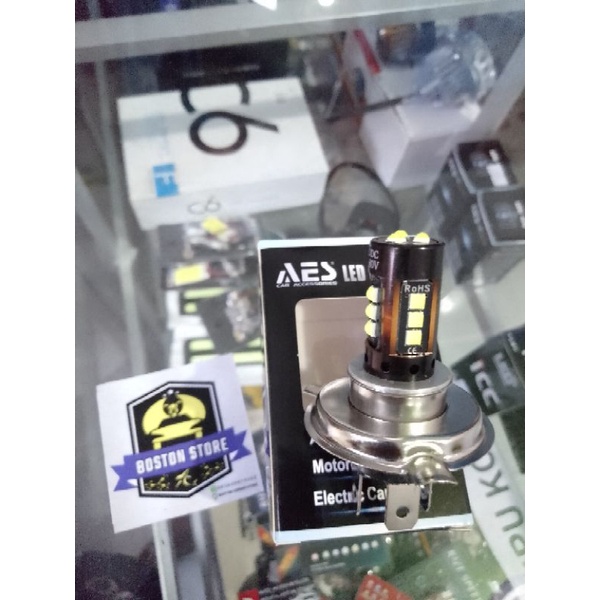 Lampu utama motor H4 led putih vixion,verza,byson,megapro