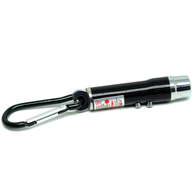 3 in 1 Red Laser Pointer 1mw 650nm + Flashlight &amp; UV - A-LPP-006 - Htm