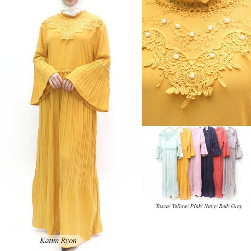 Gamis Plisket Import
