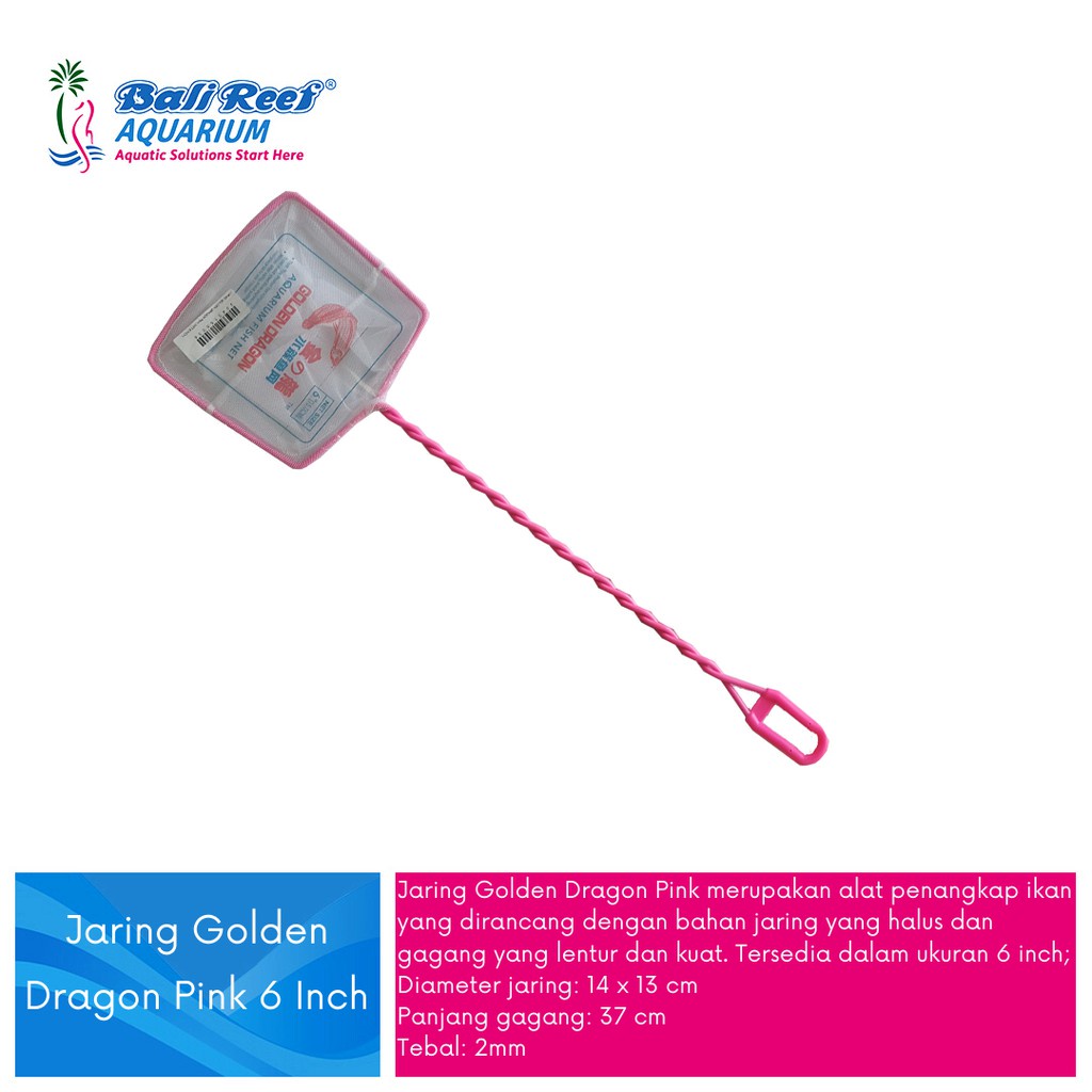 Golden Pink Jaring Ikan Kecil Jaring Ikan Gagagng Plastik Jaring Ikan Cupang Jaring Golden Pink 6 In
