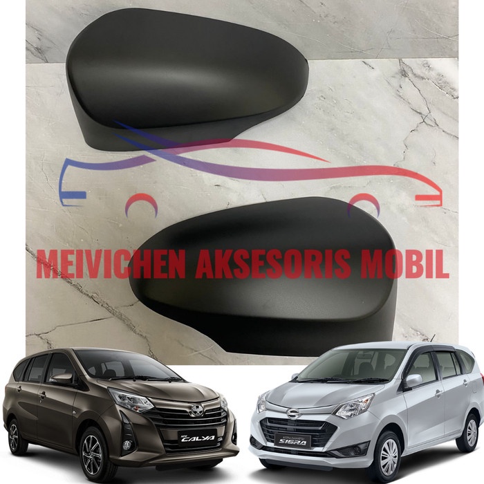 Cover Spion Mobil Calya Sigra Hitam Doff 2019 - 2023