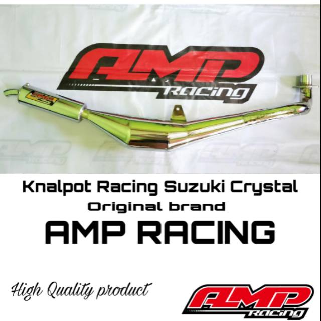 Knalpot Crystal - Knalpot standar racing Suzuki Crystal original AMP racing full crom