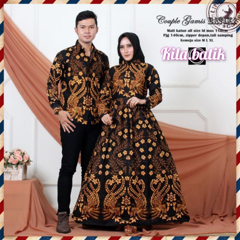 Maura Couple Sania Ruffle Batik Couple ori Ndoro jowi DNT Motif manuk tarung Garansi Termurah S M L XL XXL