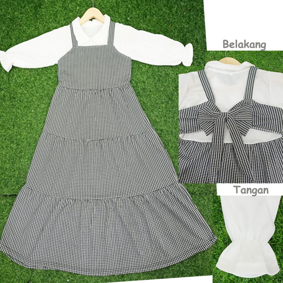 DEOLINDA DRESS (4-12 Tahun) PITA CANTIK DIBELAKANG CARLINA FASHION