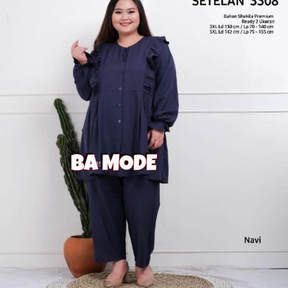 Bagus Banget.. JUMBO LD 125 CM - MAURA SET - NEW ARRIVAL SETELAN LONG TUNIK WANITA BAHAN CRINKLE