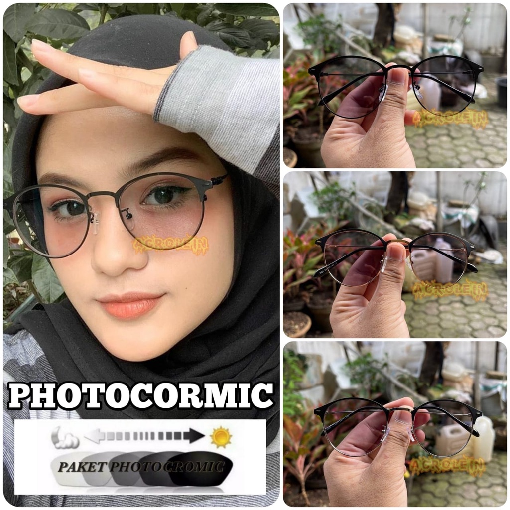 [TERMURAH] Kacamata Photocromic Korea / Anti Radiasi 2 In 1 Potokromik Photochromic Pria Wanita Fotocromic Potocromic