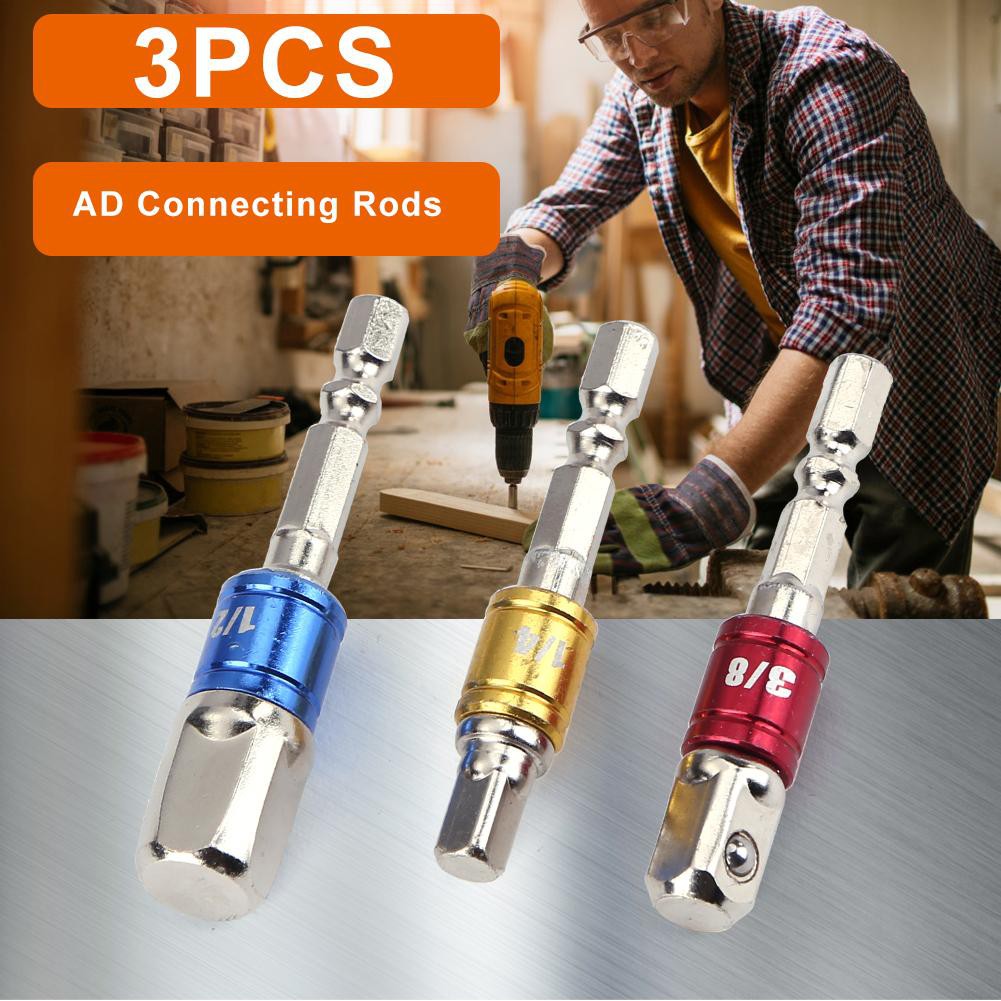 Metric Drill Socket Adapter Impact Driver Ratchet Extension AD Connector Tools