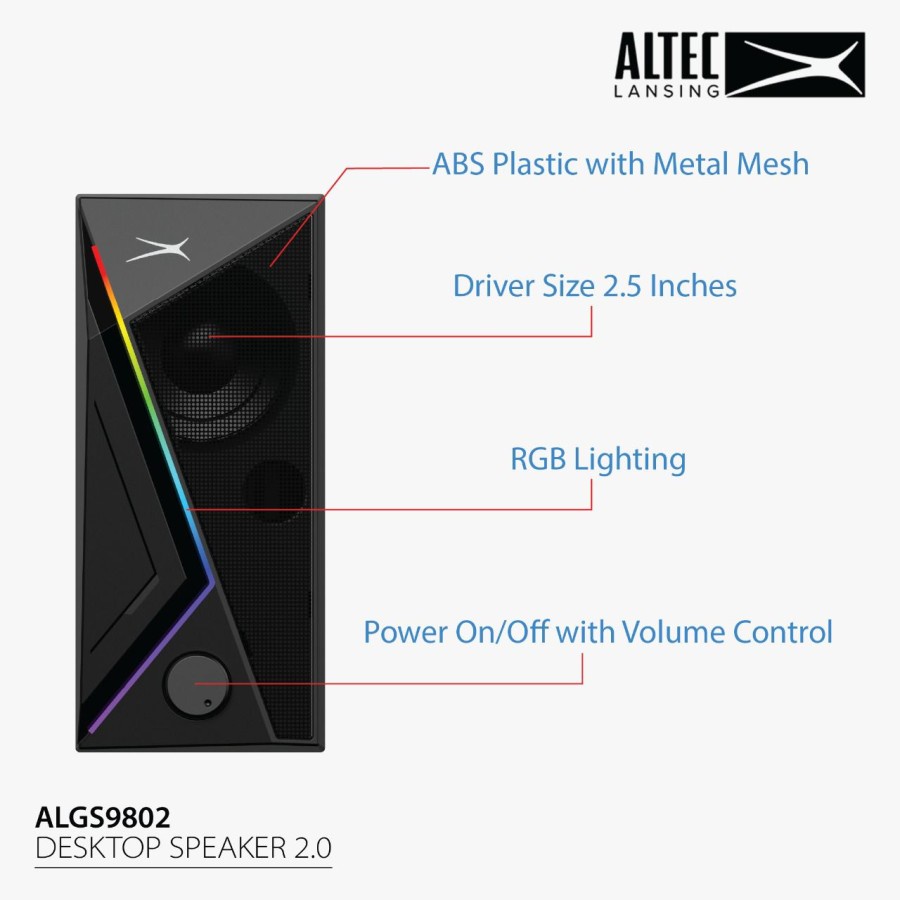 Speaker Altec Lansing ALGS-9802 RGB 2.0 | Altec ALGS9802 RGB