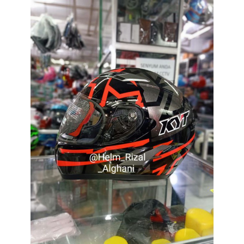 Helm Kyt Falcon 2 Carbon Black Red Fluo new