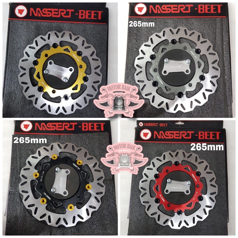 Piringan Nassert Beet Nmax Aerox 265mm Disk Cakram Depan plus Breket PnP