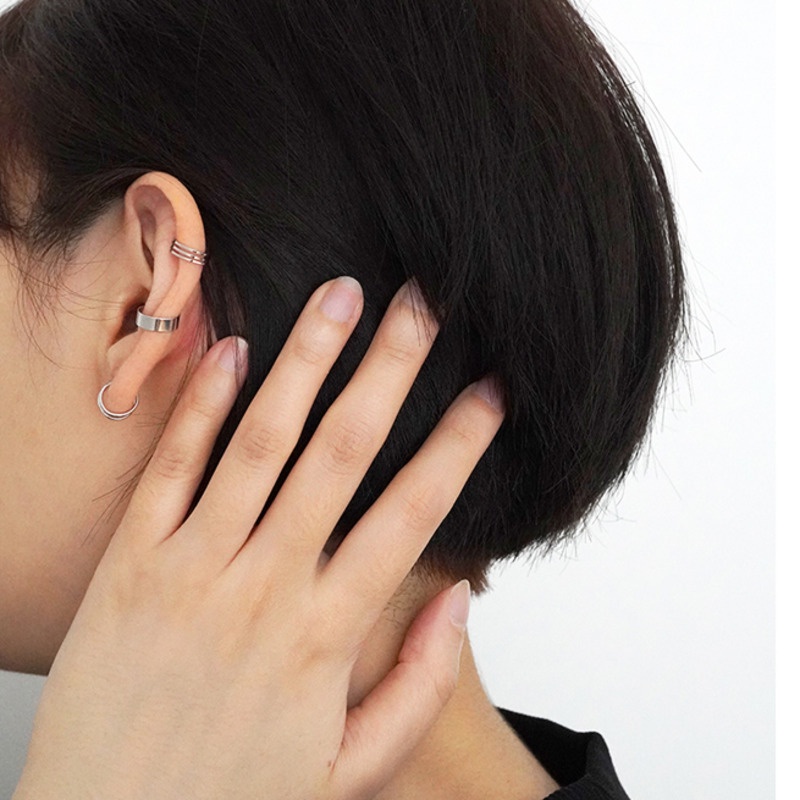 Three-piece Earrings Ear Bone Clip Accessories Temperament Korean Simple Personality Trendy