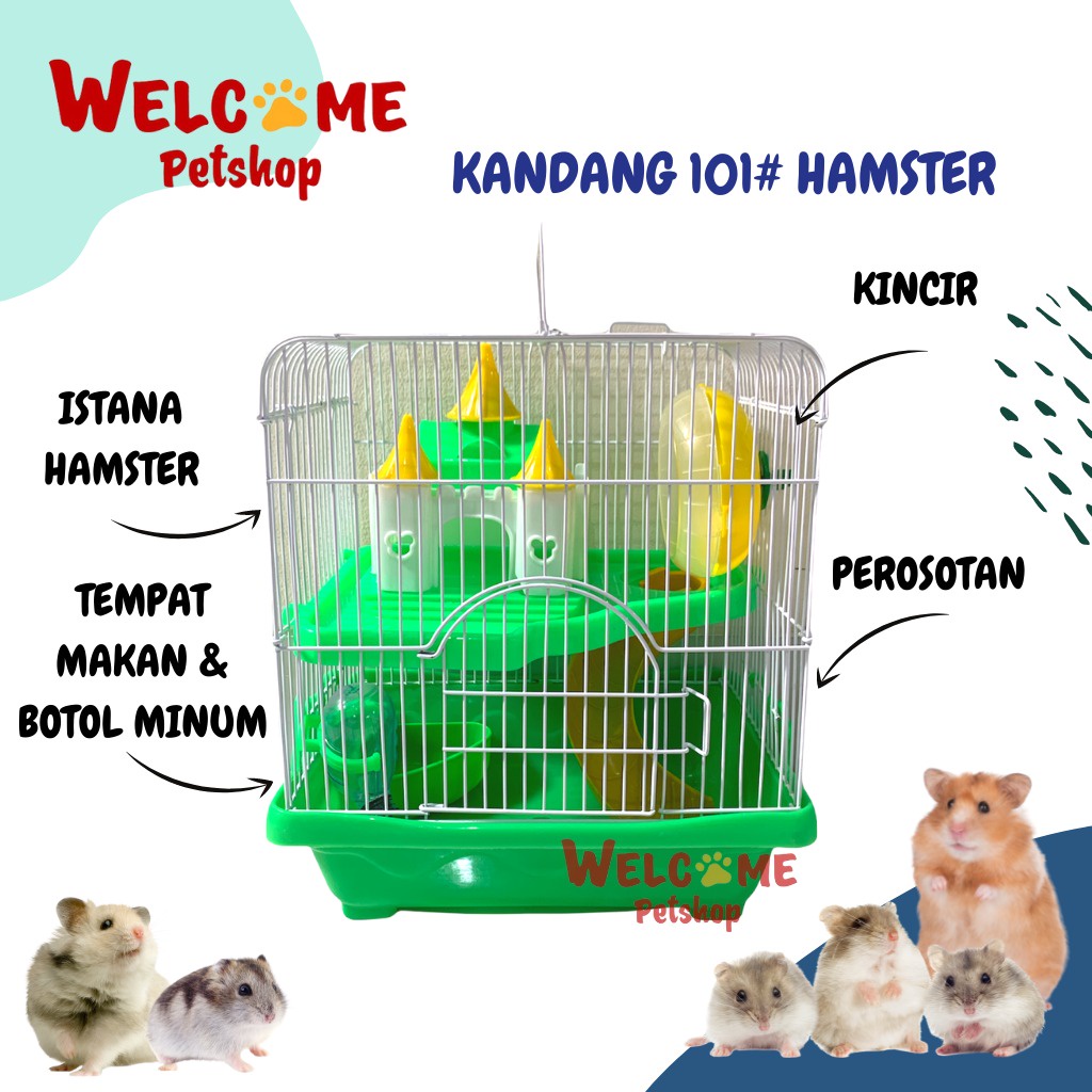 Kandang Hamster 101# / Rumah Hamster Sugar Glider / Tempat Tidur