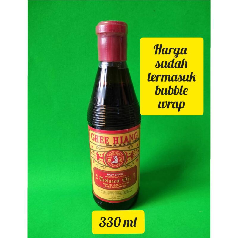 

Minyak wijen Cap GHEE HIANG 330 ml / Cap anak / baby