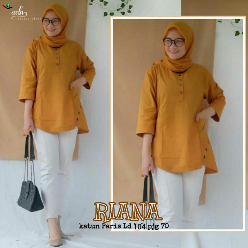 BLUS RIANA - BLUS KATUN CASUAL - BLUS POLOS