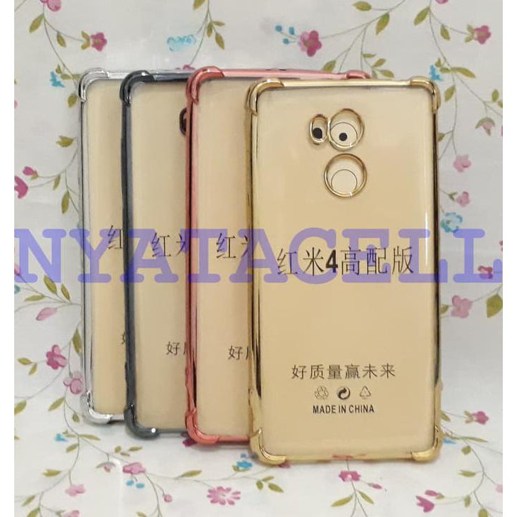 NEW SOFT CASE ANTI CRACK LIST CHROME XIAOMI REDMI 4 PRIME /KNOCK SHOCK TPU MILENIA