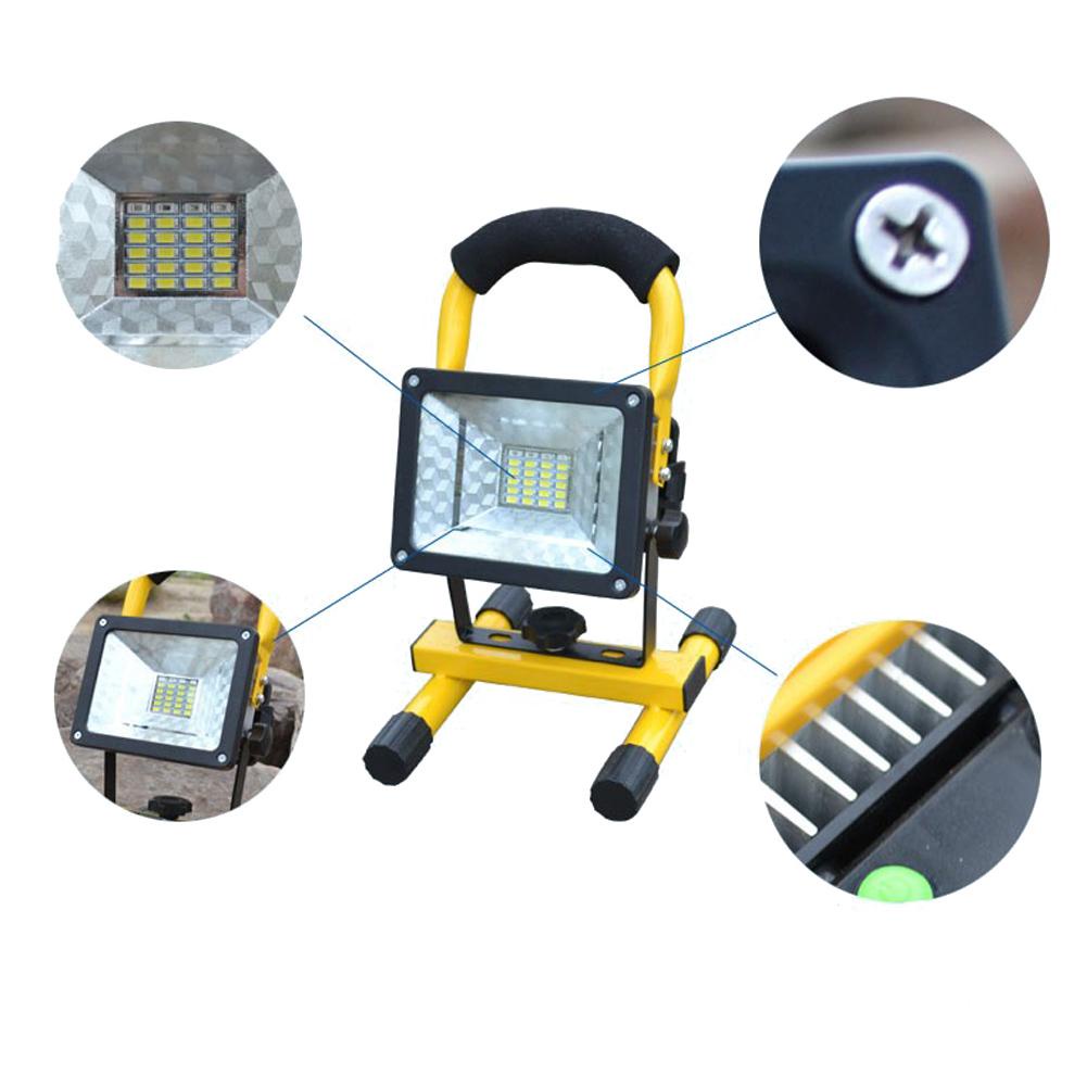 Lampu Senter Proyek Bisa mode Strobo untuk Signal hati hati atau bahaya, Recharge, Anti Air  Lampu LED Outdoor 18650 30W - W804 Waterproof IP65 30W LED Flood Light Portable Construction Site SpotLight Rechargeable Outdoor Work LED Emergency Light