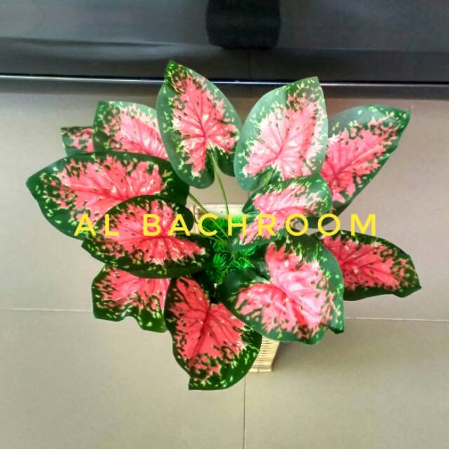 TANAMAN KELADI MERAH B8142 TANAMAN HIAS PLASTIK TANAMAN ARTIFICIAL BUNGA BUNGA KELADI HIAS HOME DECOR