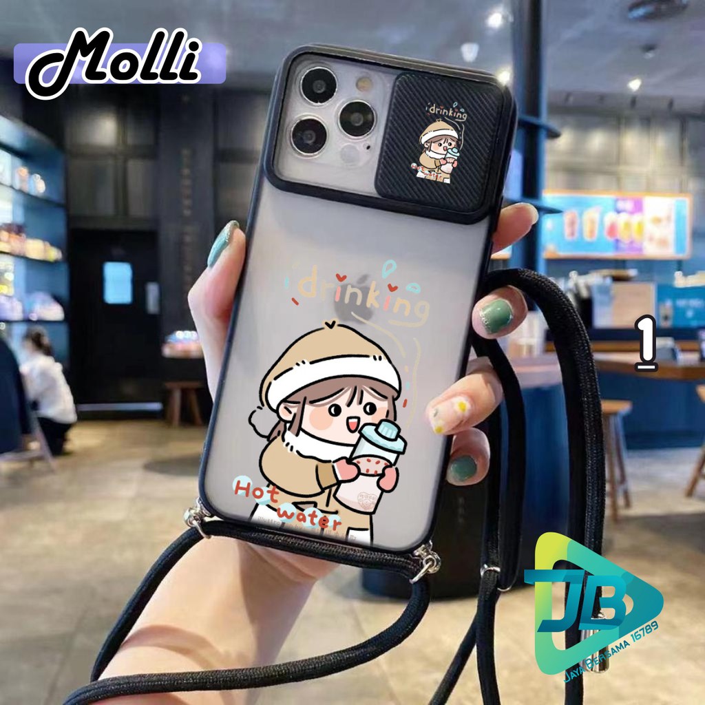 SOFTCASE SLINGCASE SLIDE PELINDUNG KAMERA MOLLI SAMSUNG OPPO VIVO REALME IPHONE XIAOMI JB4768