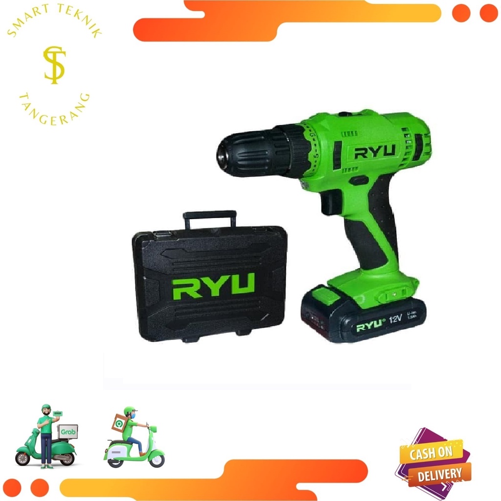 RESMI BERGARANSI MESIN BOR BATERAI / CHARGER 12V TEKIRO RYU RCD 12V FREE KOPER
