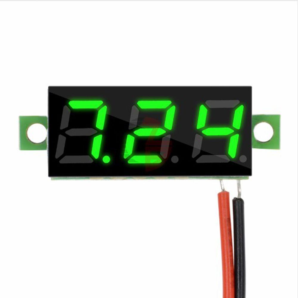 POPULAR Populer 1Pc Voltmeter Tegangan DC 2.5-30V 2kabel Alat Tes Voltameter Mini