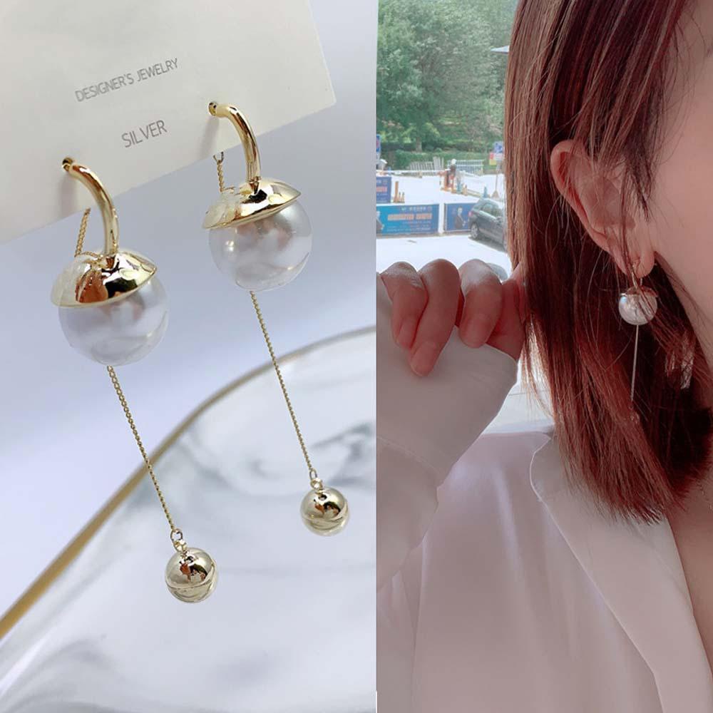 Nickolas1 Anting Menjuntai Temperamen Elegan Wanita Rantai Rumbai Perhiasan Fashion Korea