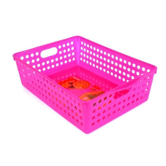 LLX91 Keranjang Buah Sayur Plastik Serbaguna Persegi Kecil