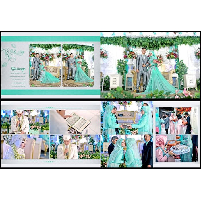 Download Template Collage Psd Photoshop Psd Kolase Album Wedding Prewedding Shopee Indonesia PSD Mockup Templates