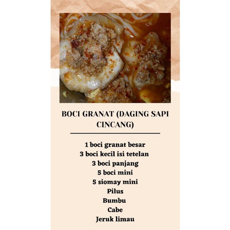 

Boci Granat (Daging Cincang)