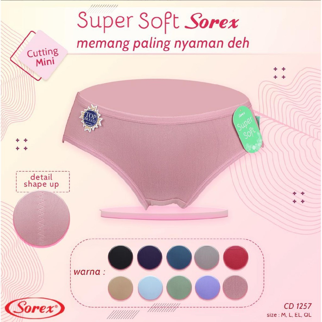 ❤ MIMI ❤ Celana dalam / CD asli sorex 1257 super soft mini M L EL QL