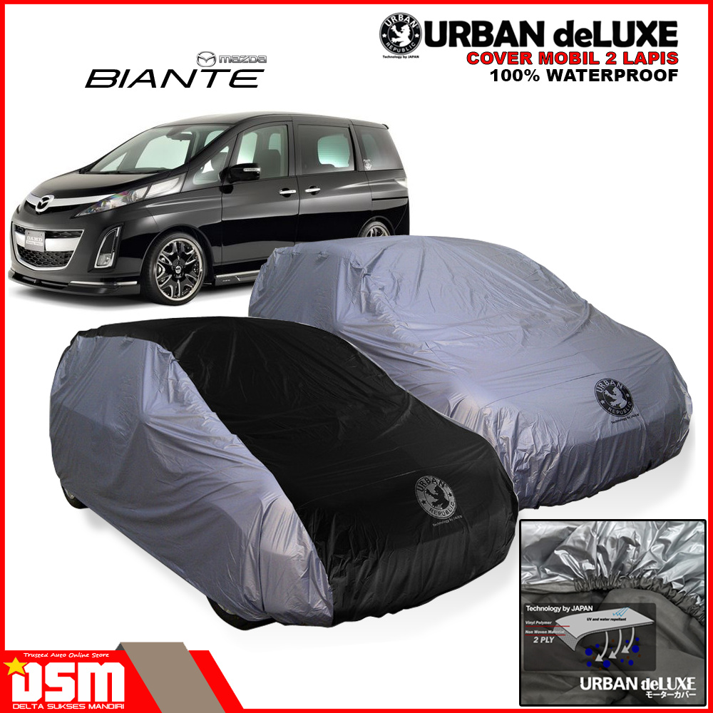 Urban Deluxe Cover Mobil 2 Lapis Mazda Biante / 100% Waterproof Dan Anti Gores