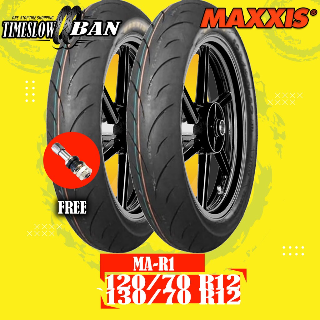 Paket Ban Motor VESPA MATIC // MAXXIS MA-R1 120/70 - 130/70 Ring 12 Tubeless ts54
