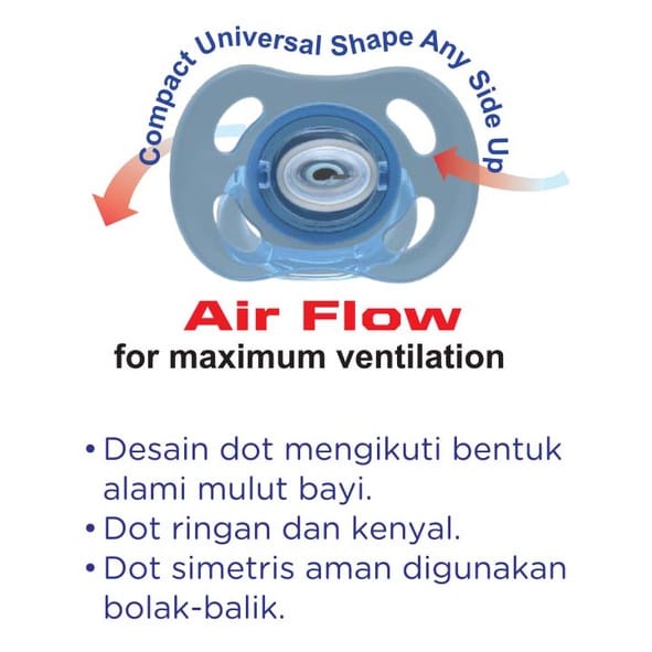 Baby Safe PC01S &amp; PC02M Pacifier 0M+ &amp; 6-18M Air Flow - Empeng Bayi