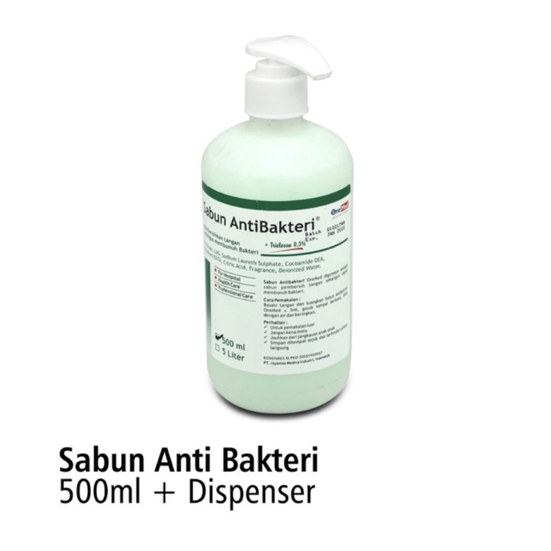 Sabun Anti Bakteri 500ml + dispenser Onemed