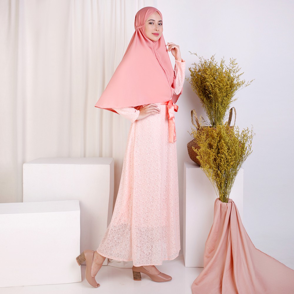 Long dress Gamis maxi Brukat model terbaru - XSHOP Hipza