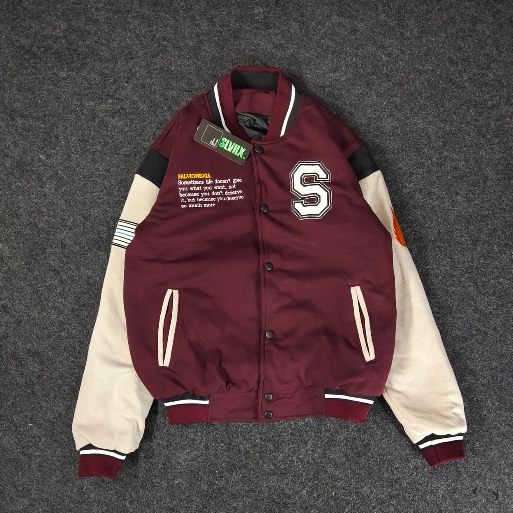 SALVIO HEXIA Original - Jacket Varsity Racing Helm Jaket Versity Pria Wanita Original Jaket Motor SL