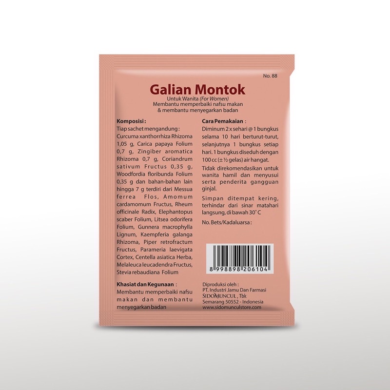 Sidomuncul jamu galian montok