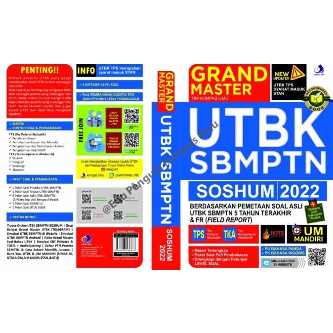 Jual Best Seller Grand Master Utbk Sbmptn Soshum 2022 Terbaru - Kompas Ilmu Murah-1