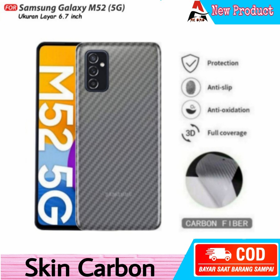 Garskin SAMSUNG M52 (5G) Back Screen Protector Skin Carbon Samsung M52
