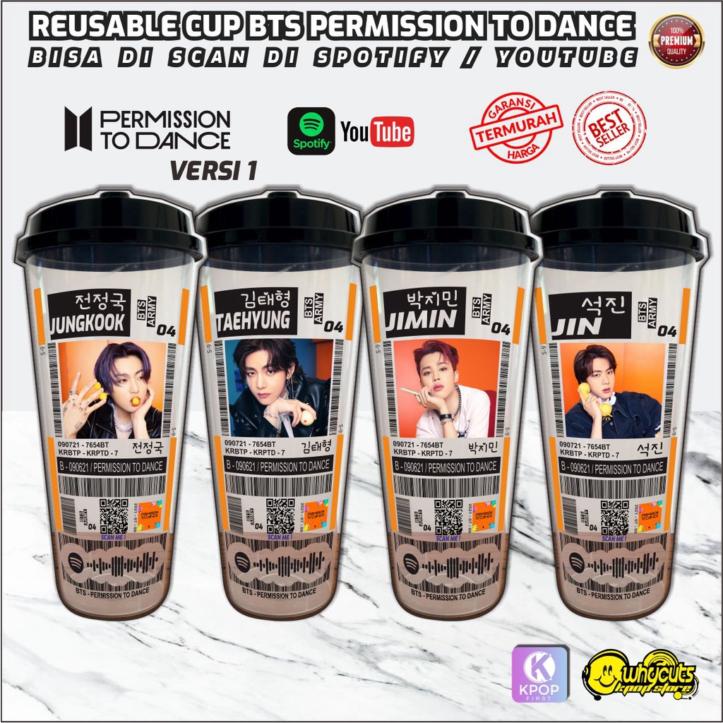 Reusable Cup Kpop // BTS PERMISSION TO DANCE