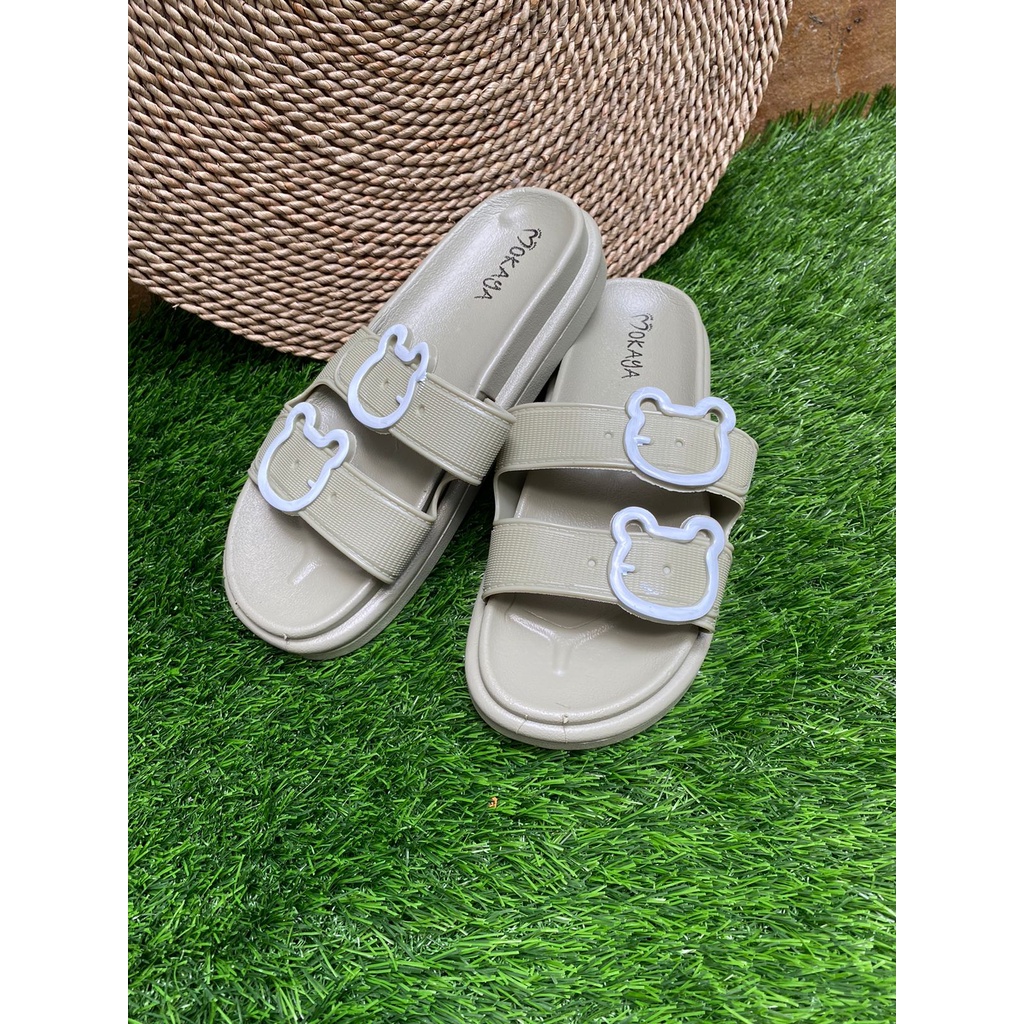 Sandal Gesper Twin Bear Wanita Jelly Import