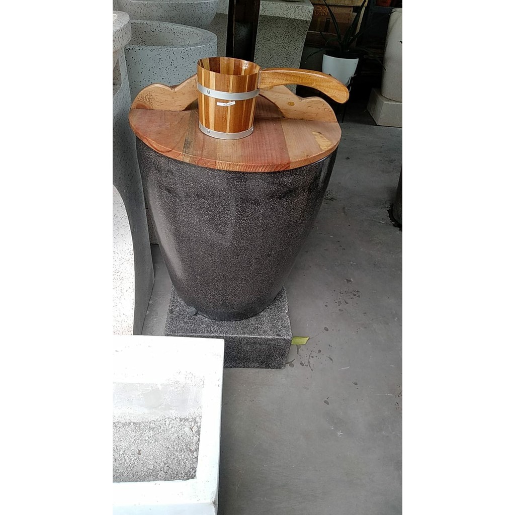 Bak Mandi Minimalis Teraso cat hitam finishing glossy, FREE ONGKIR BEKASI KOTA