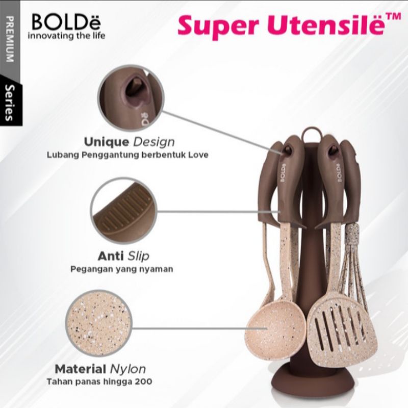 BOLDe Super Utensile Set 7 pcs -  Beige