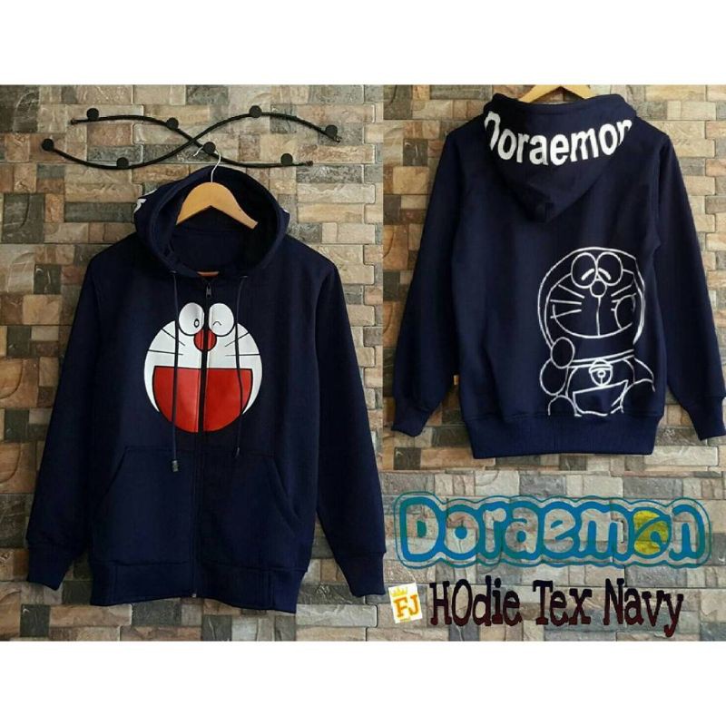 DORAEMON ZIPPER HOODIE || Sweater Hoodie karakter #DZ