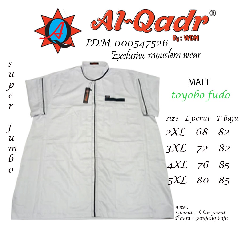 Baju Koko Pria BIG SIZE Terbaru Lengan Pendek Al qadr / AB Alkahfi Bareno Katun COD